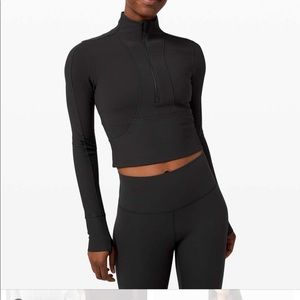 Lululemon take it in stride, 1/4 zip, cropped